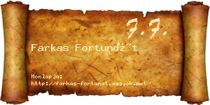 Farkas Fortunát névjegykártya